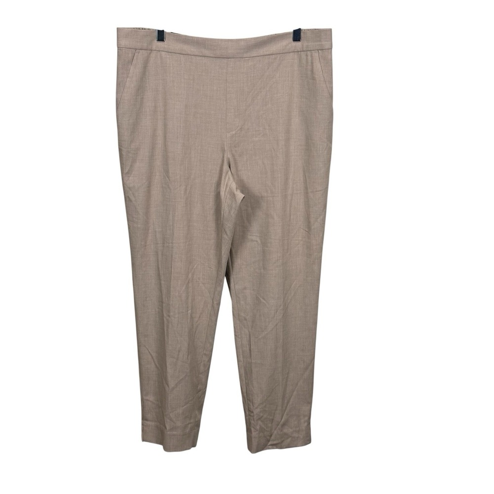 Banana Republic Womens 16 Hayden Tapered Pants Stretch Tan Elastic Back Waist